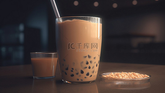 网红零食背景图片_奶茶甜品饮料小吃