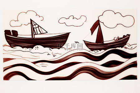 白皮书上的两幅图画，分别是海洋中的船和飞机