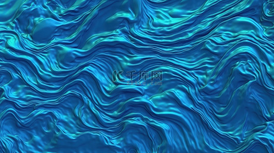 海洋的纹理背景图片_波普艺术启发蓝色水面图案，有趣而混乱的抽象插图，非常适合夏天