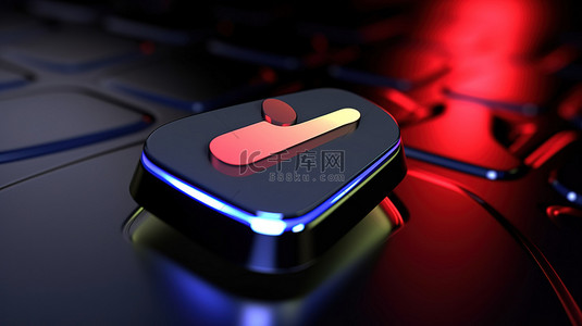 用手势单击评论按钮的鼠标光标的 3D 渲染插图