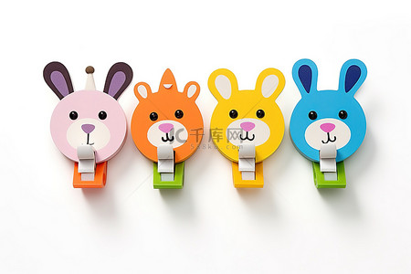 蒂诺可爱磁性动物衣夹家庭字母挂钩 3 件装儿童