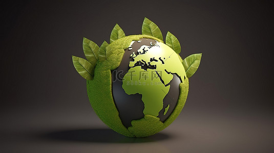 促进地球和环境安全概念的 3d 渲染