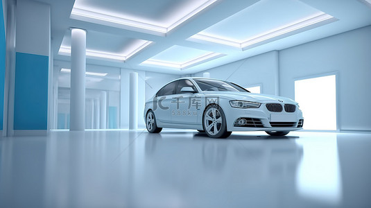 车速表背景图片_3D 工作室渲染中时尚且流线型的汽车