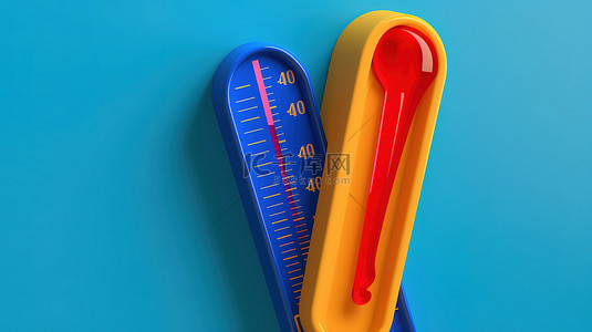 最高洗涤温度30度背景图片_3d 渲染温度调节概念