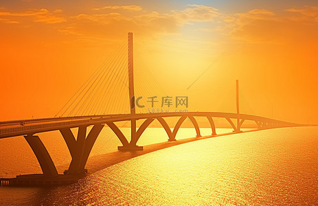 海底景观背景图片_阳光照在这座海底桥上