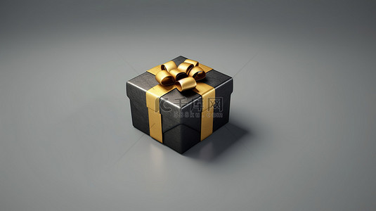 老人生日庆典图片背景图片_逼真的 3D 图标假日惊喜盒隔离礼品盒插图灰色背景