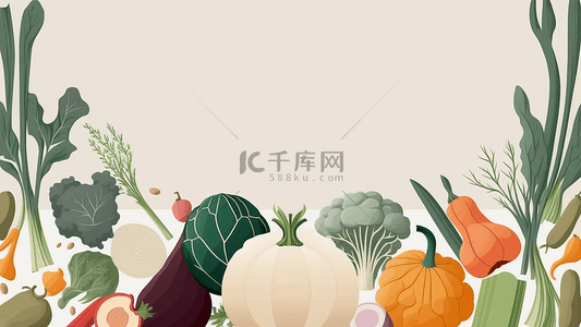 清蔬菜背景图片_蔬菜白色品种丰富边框背景