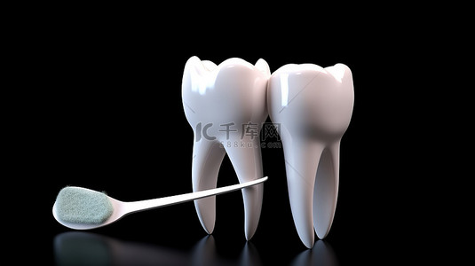 牙刷和 3D 牙齿解剖学