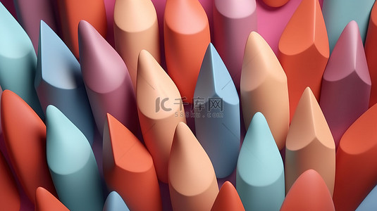 美容化妆广告背景背景图片_时尚柔和的纹理，饰有口红，用于 3D 传单插图