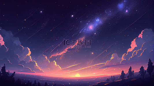 星空背景夜晚温馨