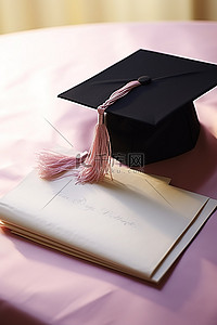 毕业礼服和毕业帽的图片