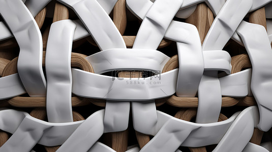 埃派克润滑油门头背景图片_无缝白色 3D 图案环形带，带有未来派设计中的木质元素