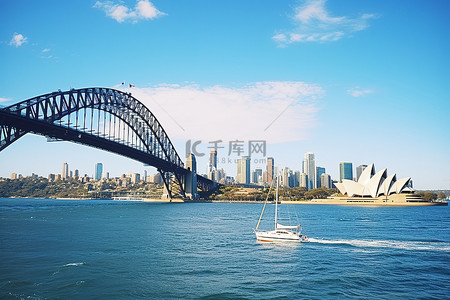 金门大桥线图背景图片_悉尼海港大桥和海港大桥