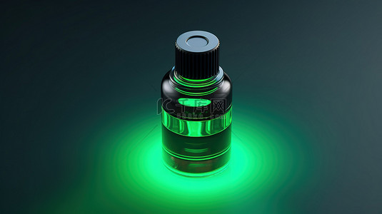 黏的背景图片_黑色和绿色 3D 设计的等距胶瓶
