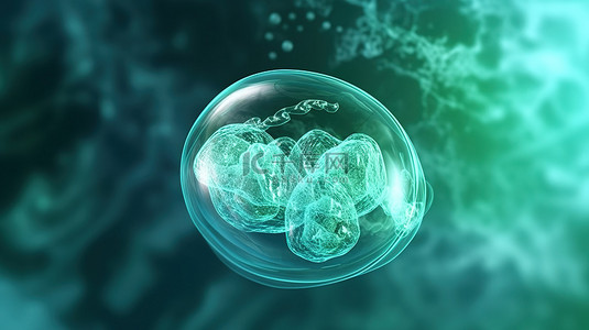 胚胎背景图片_3D 插图桑葚中的早期胚胎由发育细胞组成