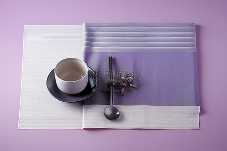 紫色条纹餐垫