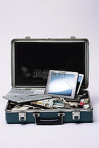 金属公文包笔记本电脑电子设备手机ipad平板电脑书籍杂志