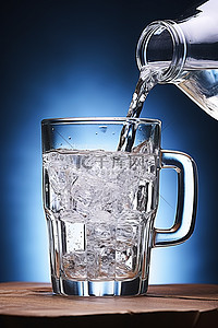 饮用水背景图片_饮用水倒入玻璃杯中