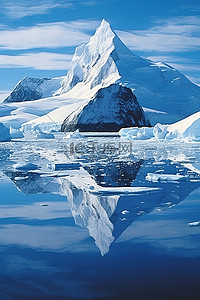 提尔塔水背景图片_南极洲南部的安塔尔王冰架未完成的照片