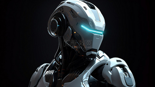 工业机械手背景图片_机器人未来战士