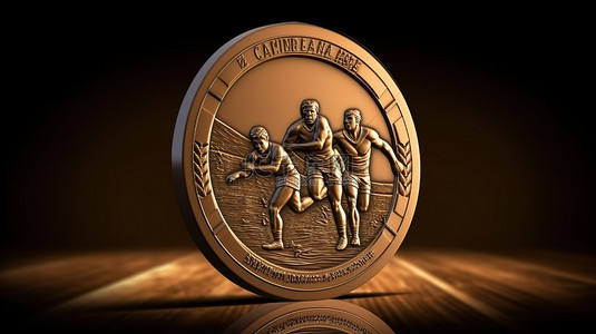橄榄球图标 3d 硬币奖牌