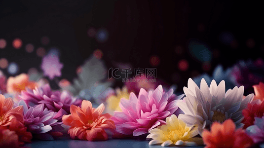 叶子和花背景背景图片_花卉植物花瓣时尚简约广告背景