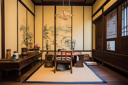 日式房间背景图片_一间狭小的日式房间