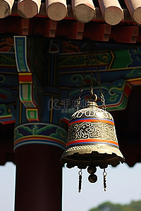 钟声背景图片_韩国宫殿的钟声