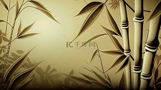 竹子绿色平面风格背景