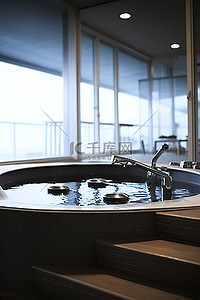 浴缸水背景图片_大型按摩浴缸日式私人桑拿
