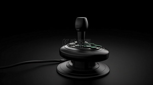 ps游戏机背景图片_3D 渲染背景中的时尚黑色操纵杆