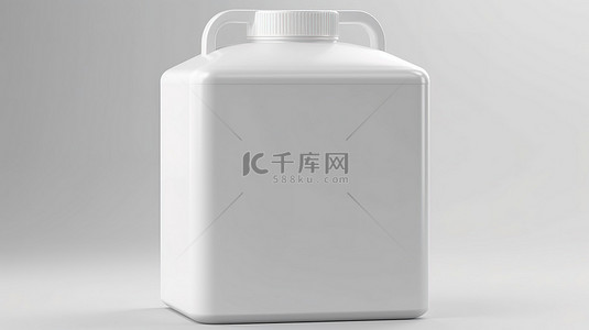 空塑料瓶背景图片_空塑料加仑包装的白色背景隔离 3D 渲染