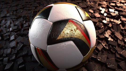 3d 渲染的足球纹理形成单词“埃及”