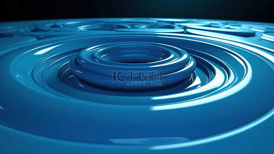 背景图科技背景图片_圆形 3D 渲染蓝色图形，用于迷人的演示