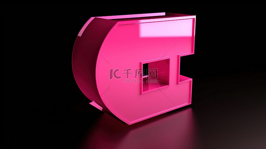 羽毛球logo背景图片_通过 3D 渲染的粉红色消息图标的数字表示