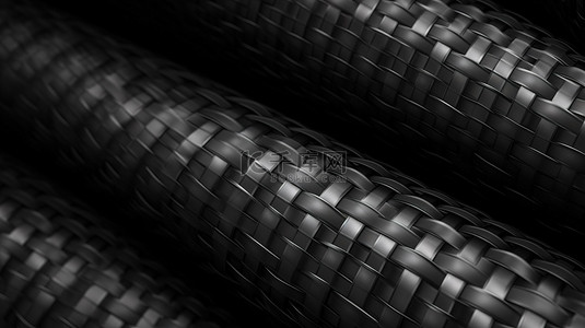 纹理凯夫拉尔碳纤维织物背景的 3D 渲染