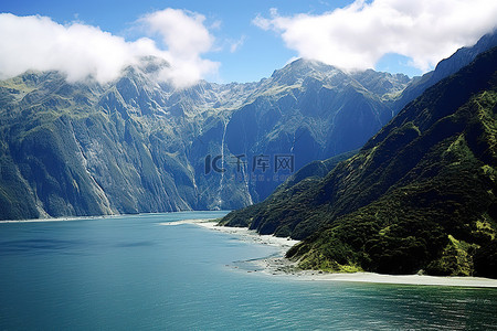 新西兰风景背景图片_新西兰奥德海峡风景 u 照片
