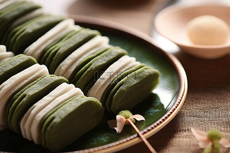 绿茶米饼