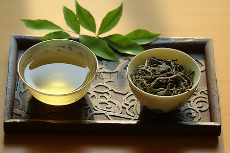 茶叶尖龙井背景图片_蓝莓绿茶口味测试