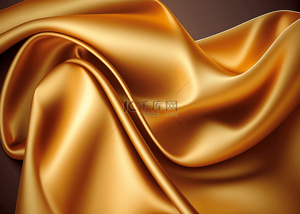 金色漂浮线条背景图片_丝绸金色光滑背景