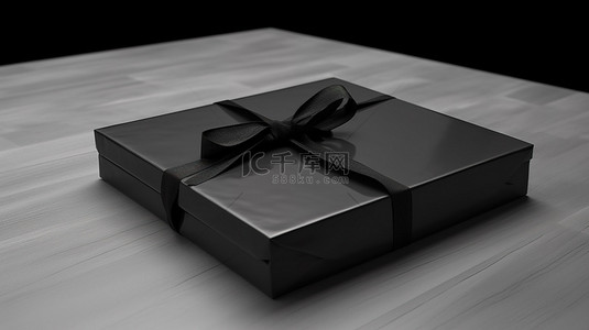 空白笔记本背景图片_3D 渲染白色盒子放置在黑纸笔记本旁边