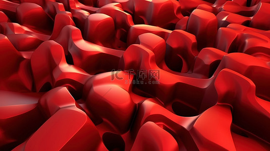 3d 渲染抽象红色背景