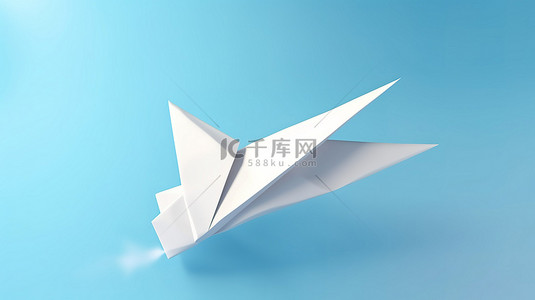 包裹着的纸飞机在令人惊叹的 3D 渲染中起飞