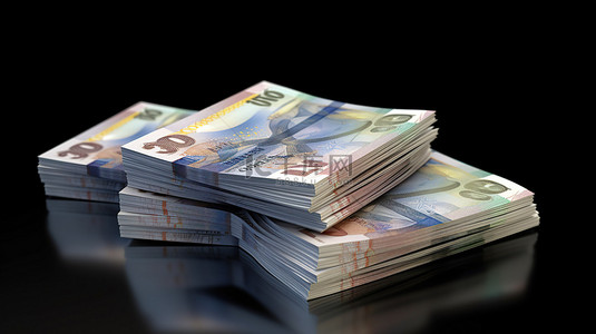 欧洲行背景图片_欧洲 10 欧元纸币的 3d 渲染，近距离观察欧洲大陆的货币