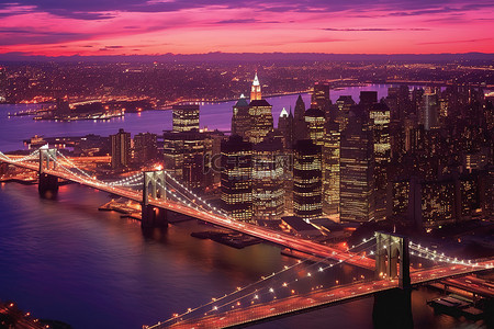 曼哈顿的夜景