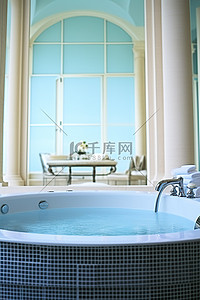 按摩浴缸背景图片_水疗池浴缸按摩浴缸浴室水疗池酒店酒店