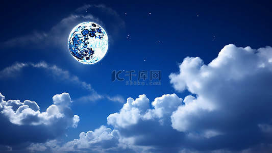 白色宇宙星空背景图片_月亮天空星系大晚上
