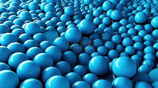 具有 3d 蓝色球体的简单抽象图案