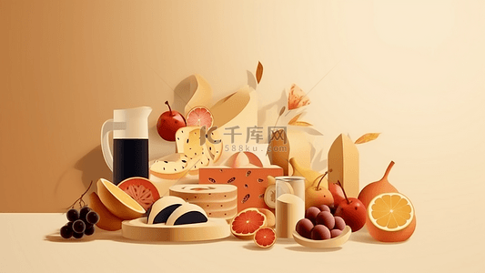 特色小吃海报背景图片_食物美食背景海报插图