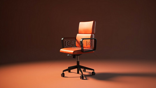 现代办公椅的 3D 概念渲染